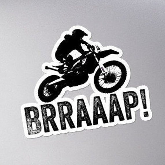 Motocross Dirt Bike Stunt Rider Sticker