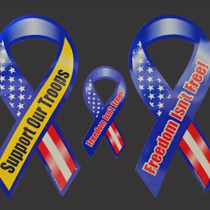 Freedom Isn’t Free Magnet Set – Support Our Troops Patriotic Car Magnets – Military, Veteran, USA Flag, 3-Piece Bundle