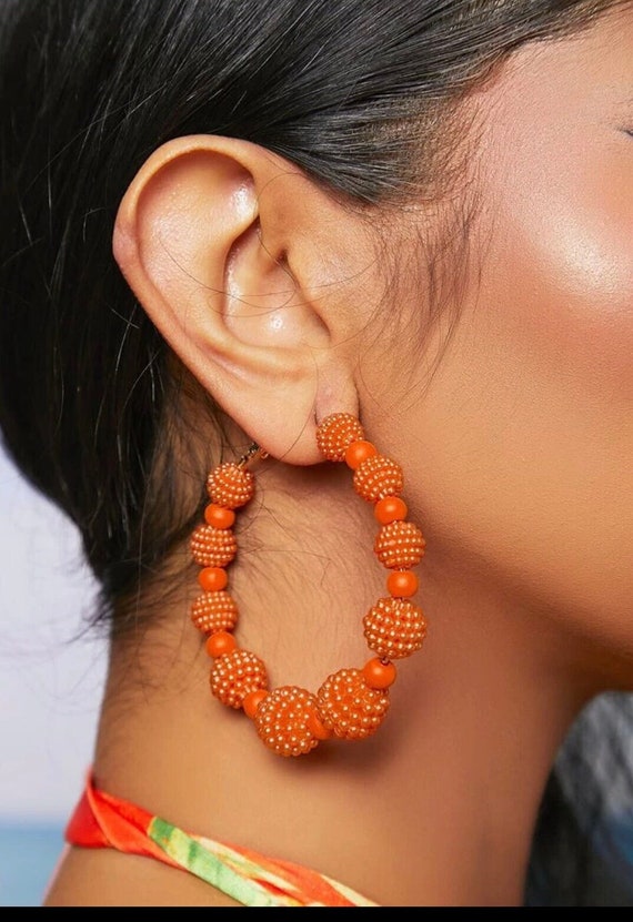 Nisuj Fashion Big Thread earrings for women stylish  Traditional Stud  jhumka Earrings for Weading Women