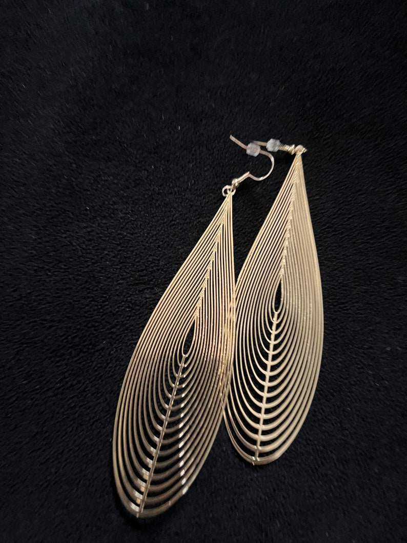 Big Gold Earrings Lightweight Thin Large Gold Earrings Etsy