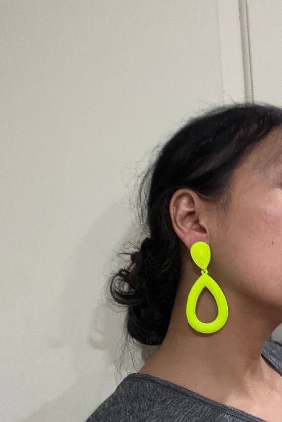 Neon 2024 green earrings