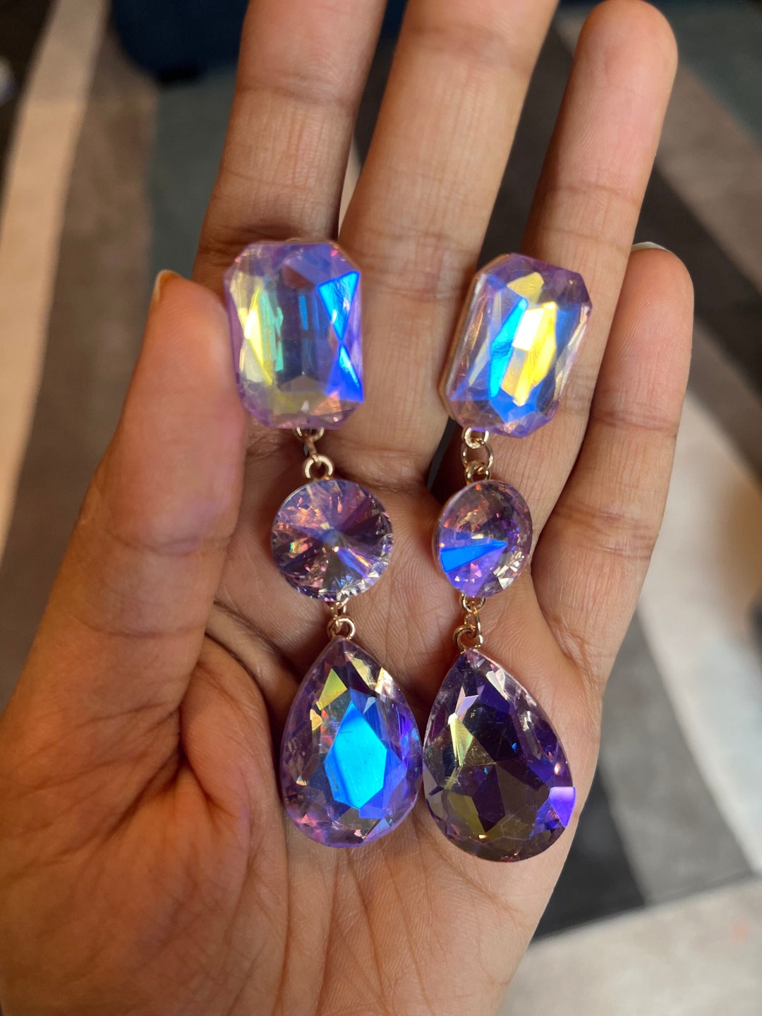 Light Purple Earrings, Clip On, Clip Purple Earrings, Purple Clip on