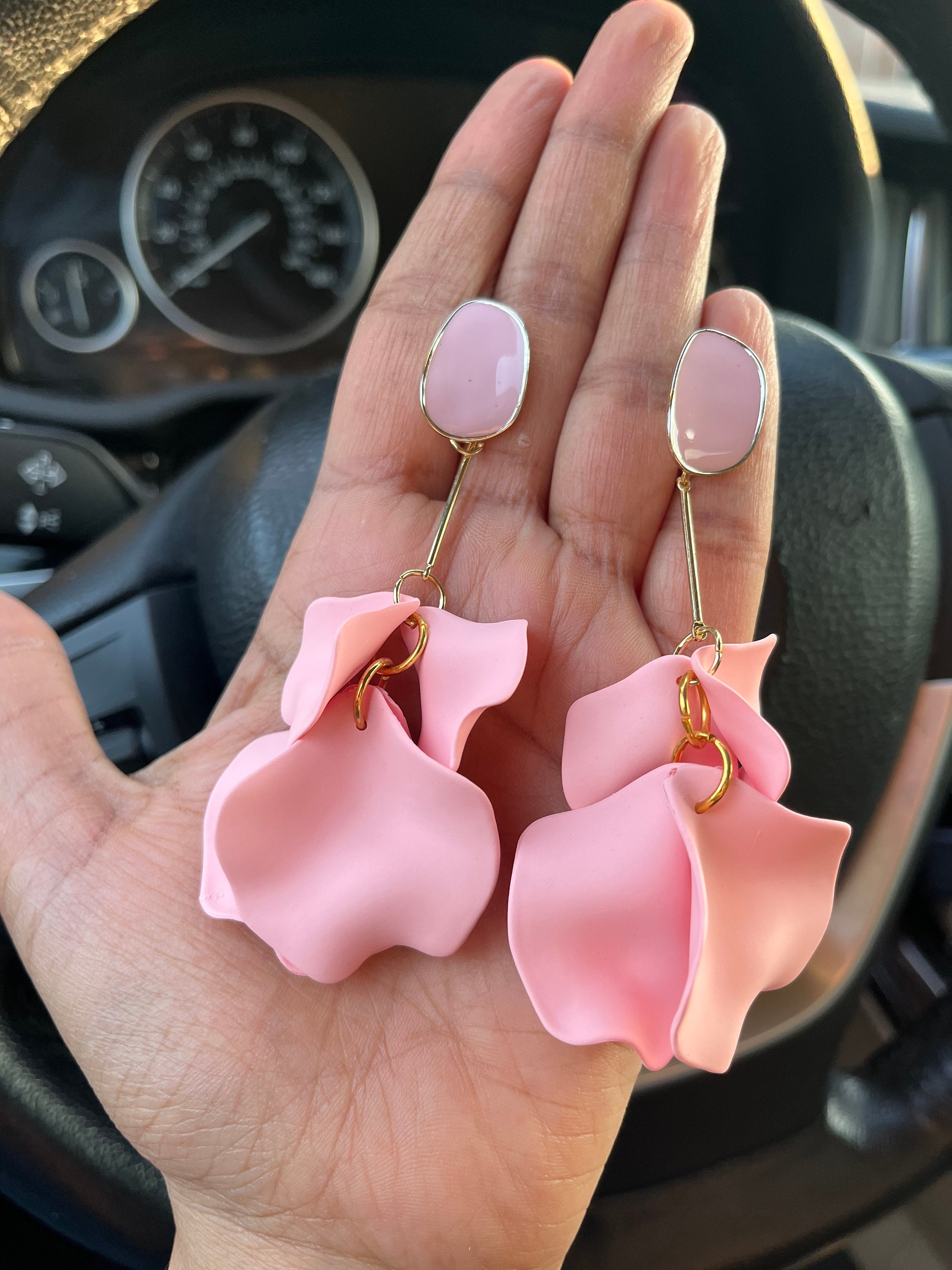 Light Pink Earrings Pink Acrylic Earrings Pink Earrings Baby