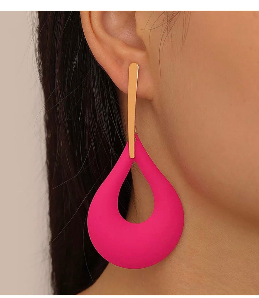 Paparazzi pink wood earrings deals