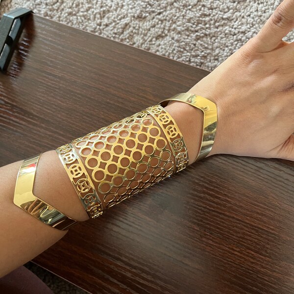 Gold Cuff Bracelet Etsy