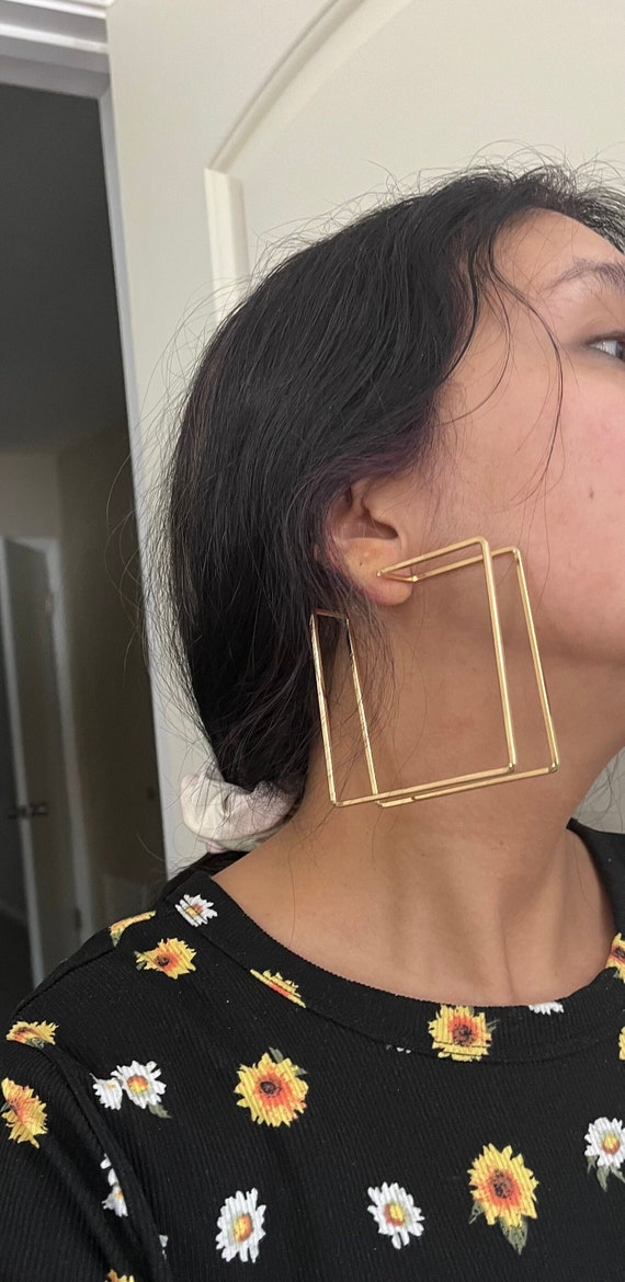 Square Hoop Earrings  Buy Square Hoop Earrings online in India