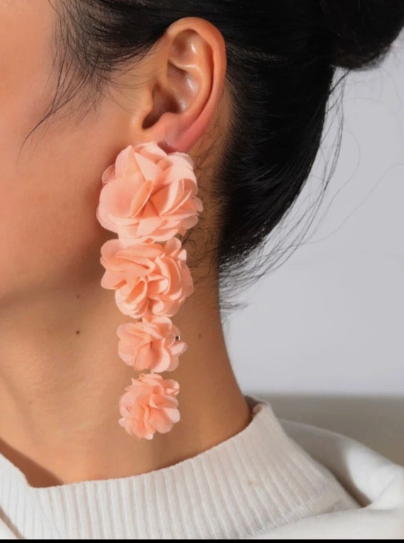 Korean Style Heart Shape Light Pink Color Hoop Earring – Aferando