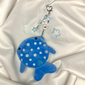 Whale shark coin purse/ pouch beaded keychain, it girl, gift for her