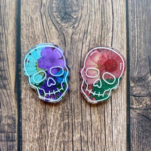 Floral Skull X-Ray Marker