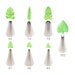 7pcs/set tips nozzles Creative Icing Piping Nozzle Pastry Tips Sugar Craft Cake Decorating Tools for make flower leaves 