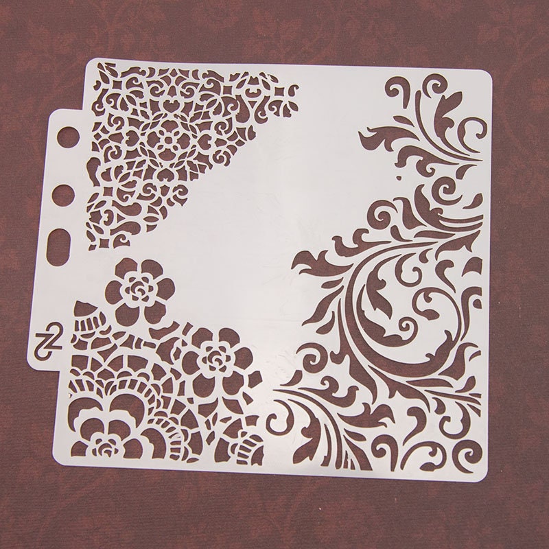 Floral pattern stencil for printing, Cricut and cutting machines