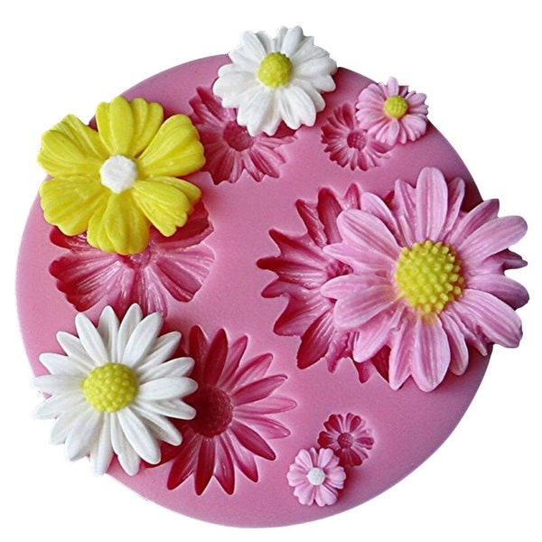 Moule en silicone de fleur Kawaii 3D