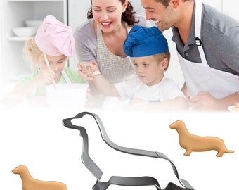 Mignon Dog Shape Cookie Cutter En acier inoxydable Fondant Cutter Cuisson Cookie Mold