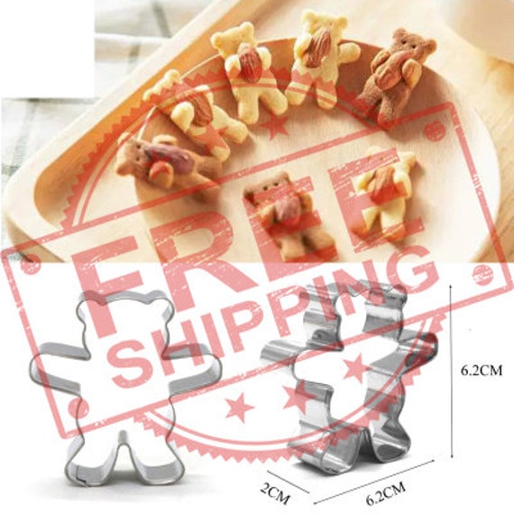 Cookie Cutters Stainless Steel Bear Shape Animal Biscuit Etsy