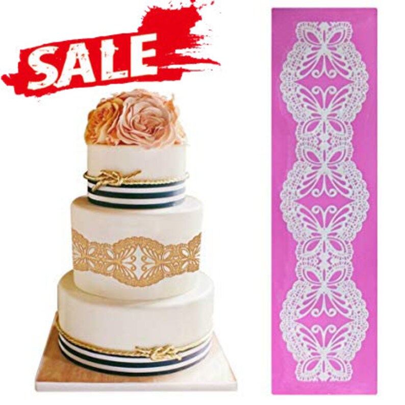 Tapis Et Feuilles De Cuisson Cuisine Maison Silicone Dentelle Tapis De Sucre Artisanat Moule Moule Dentelle Alimentaire Decoratif Gateau De Mariage Decoration De Moule Moule Bordure De Gateau Decor Moules Fondant