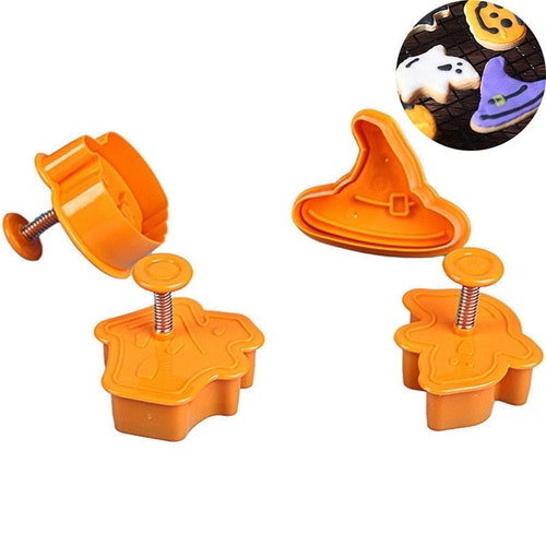 Halloween Plunger Cookie Cutter 4pcs Set Etsy