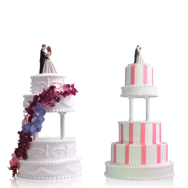 4pcs Pillars Wedding Cake Stands