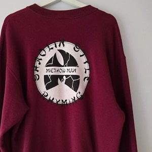 METHOD MAN Vintage 90s Sweatshirt Pullover / Wu Tang Clan /Wu Wear /Screen Stars