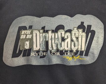 RUFF RYDERS 1999 sweat à capuche vintage Ryde Or Die / Dirty Cash / DMX / Sweat-shirt / Jumper