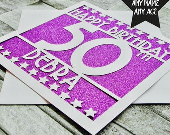 50th birthday card etsy