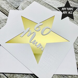 Personalised Birthday Card, 60th Happy Birthday Card, Custom 60th Birthday Card, Age Card, Milestone Birthday Card, Papercut Birthday Card