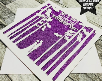 Biglietto di nozze personalizzato con intaglio di carta, biglietto di anniversario di matrimonio con taglio laser, biglietto di fidanzamento, biglietti con intaglio di carta per novelli sposi