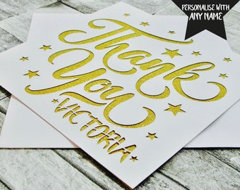 Thank You Card, Thank You, Personalised Thank You Card, Lasercut, Custom Design, Thank You Gift, Personalised Greeting Card, Papercut
