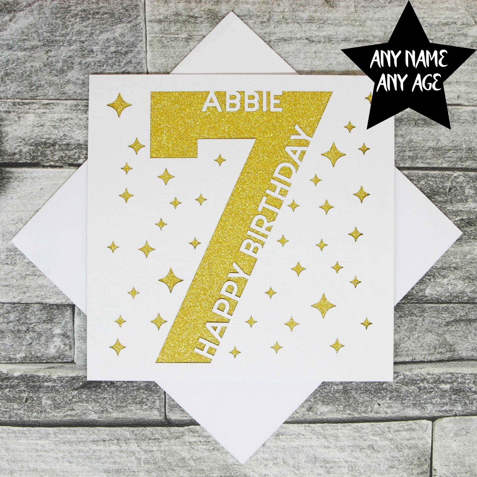 Personalised 7th Birthday Card Birthday Card Child Birthday Etsy