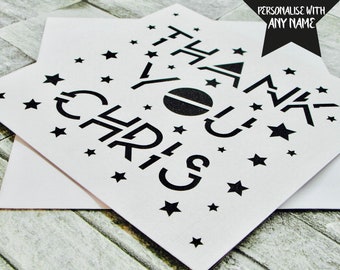 Thank You Card, Thank You, Personalised Thank You Card, Lasercut, Custom Design, Thank You Gift, Personalised Greeting Card, Papercut