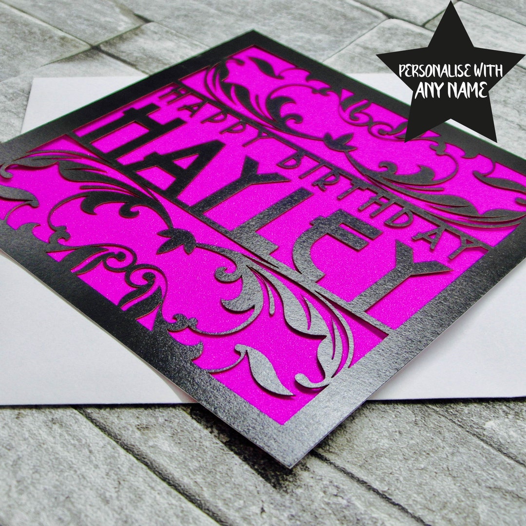 Personalised Birthday Card Personalised Happy Birthday Card Etsy UK