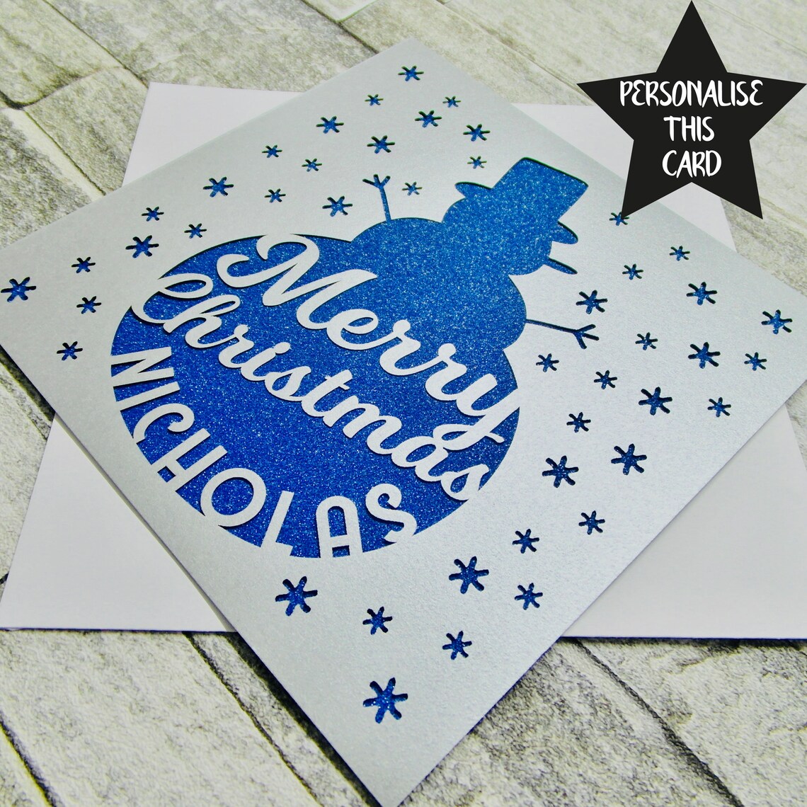 Personalised Christmas Card Personalised Name Christmas Card Etsy