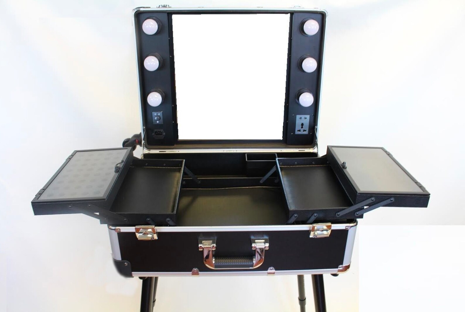 Folding Portable Lighted Makeup Station Table Etsy