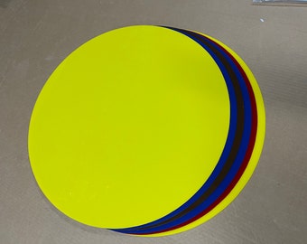 24" Plexi Circle  - Yellow
