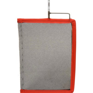 May include: A gray fabric diffusion panel with a red border and a metal frame. The frame has a label with the number "140058" on it.