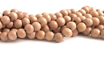 WOOD BEADS | 10mm Natural Round Rosewood Beads from the Philippines (16.25" Strands)