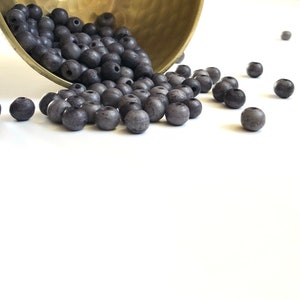 DYED BONE BEADS | 8mm Dyed Bone Beads in Dark Silver Grey (Package of 50)