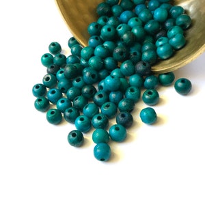 PERLES DOS TEINTES Perles dos teintes de 8mm en aigue-marine verte Paquet de 50 image 3