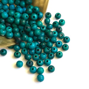PERLES DOS TEINTES Perles dos teintes de 8mm en aigue-marine verte Paquet de 50 image 2