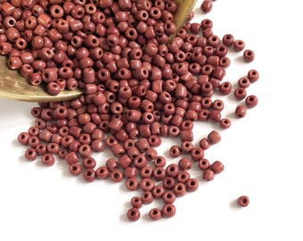 CZECH GLASS BEADS | 4mm Czech Glass Crow Beads in Dark Rosewood Brown (Package of 50)