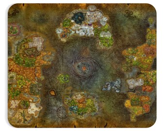 World Of Warcraft Map Azeroth Mousepad
