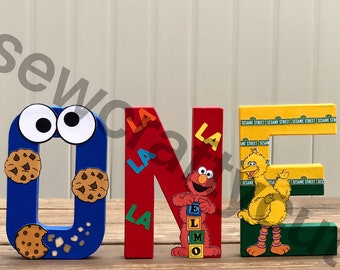 Sesame Street Custom Paper Mache Letters and Numbers