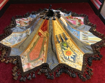 Checkered Past(els) Christmas Tree Skirt