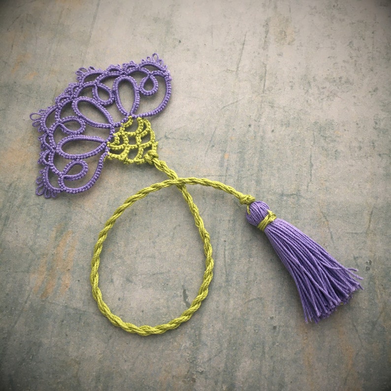 Bookmark Cornflower Tatting Shuttle Tutorial Tatting Pattern Etsy