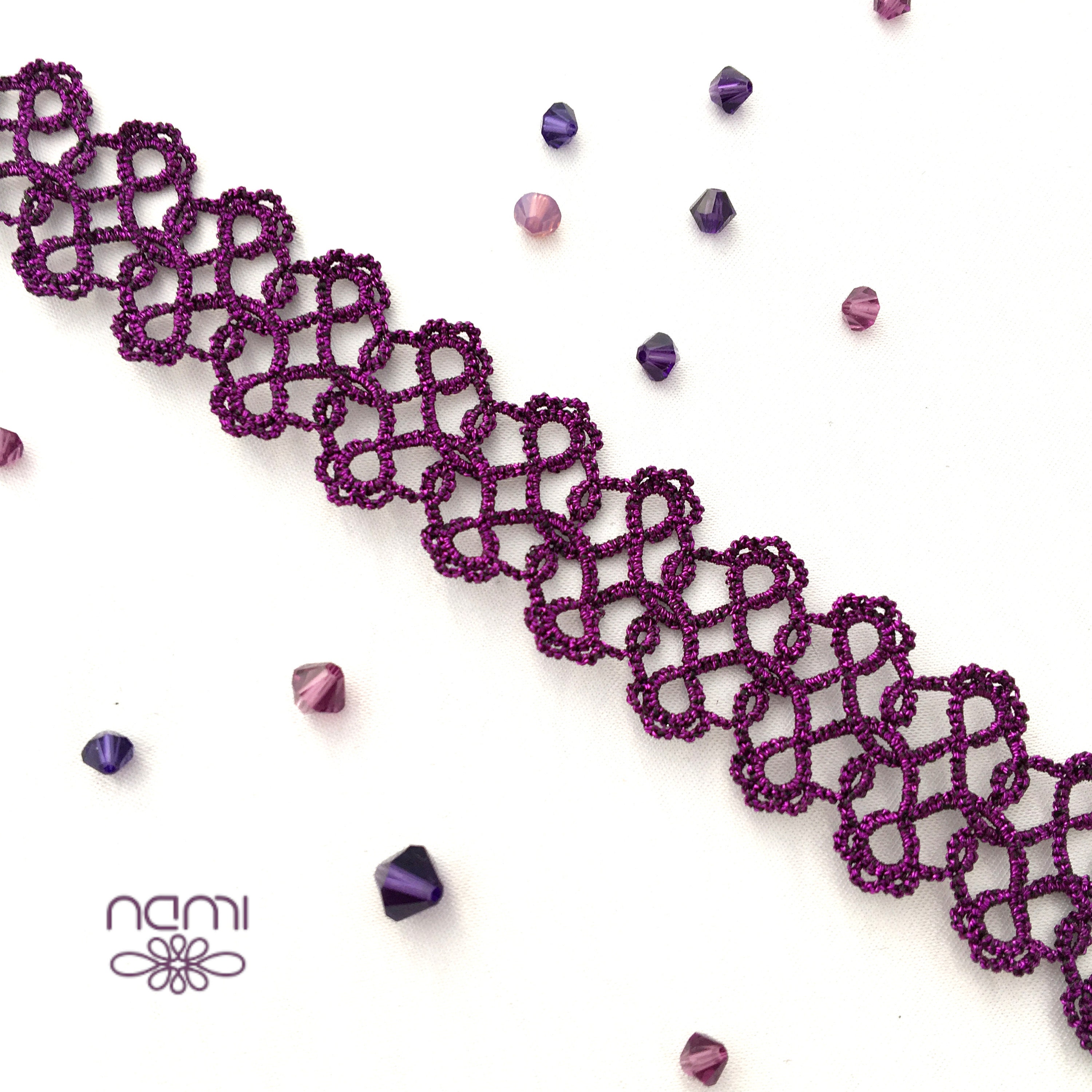 Tatting Pattern for Bracelet Step by Step Tutorial in Pdf Etsy