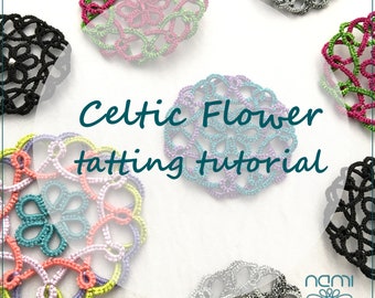 Tatting shuttle tutorial for earrings, pdf pattern for celtic tatting