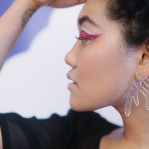 Matisse-inspired Transparent Acrylic Statement Earring