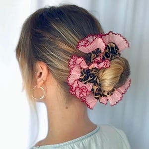 ヘアアクセサリー [PRIMAUTE] Leopard Rose Scrunchie Scrunchie Leopard | Women's accessories | Rose in April