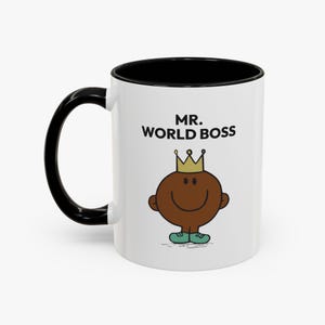 Mr World Boss Mug - Funny Character Style Mug Gift For Him -  11oz Ceramic Caribbean Design