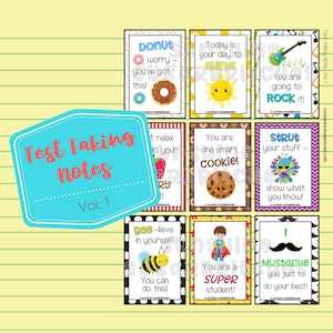 Test Notizen Vol. 1 Ermutigung Notizen 9 Designs 6 Blank DRUCKBARE Lunchbox Wertschätzung Schulkinder SOFORTIGER DOWNLOAD Digitale Datei
