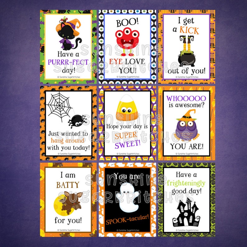 halloween lunch box notes